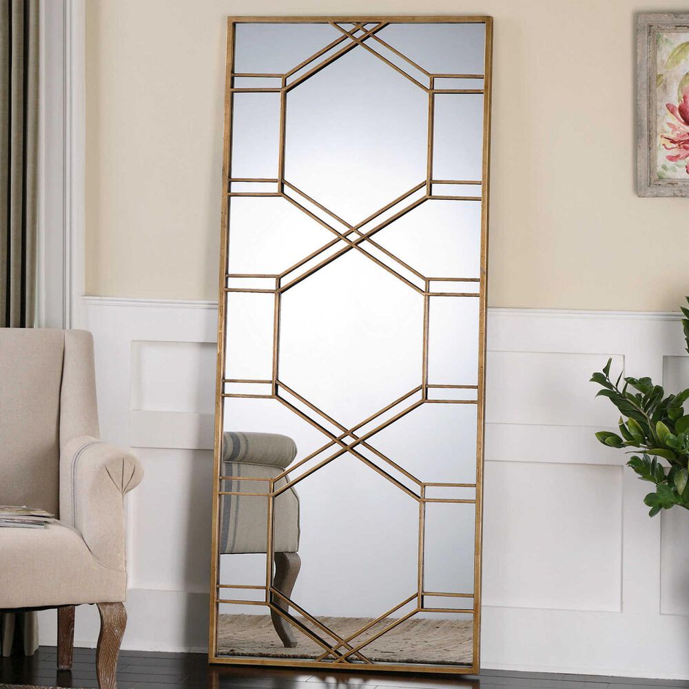 Uttermost Kennis Leaner Mirror in Antiqued Gold, , large