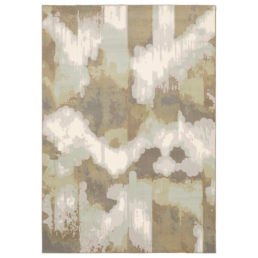 Oriental Weavers Capistrano Abstract 539C1 9"10" x 12"10" White Area Rug, , large