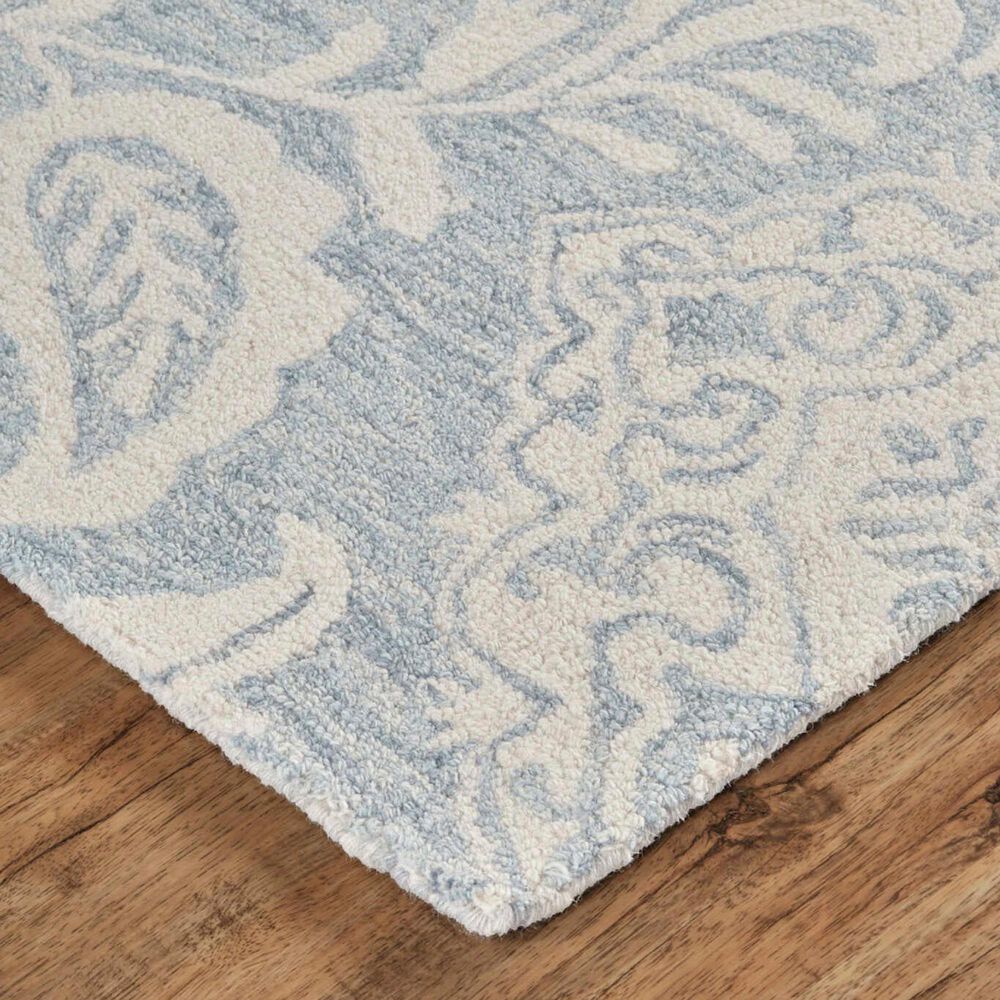 Feizy Belfort Floral 5&#39; x 8&#39; Blue and Gray Area Rug, , large