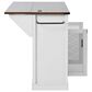 HOMLUX 58" Kitchen Island with Drop Leaf in White and Brown, , large