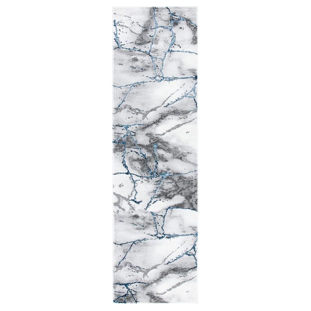Safavieh Craft 2"3" x 16" Ivory, Grey and Blue Runner, , large