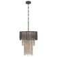 Creative Coop Marin 3-Tier Ombre Beaded Wood Chandelier in Black, , large