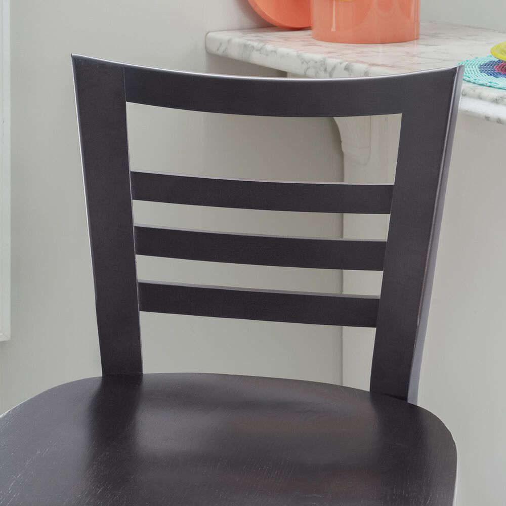 Linon Home Decor Blairmont Bar Stool in Deep Brown Stain, , large