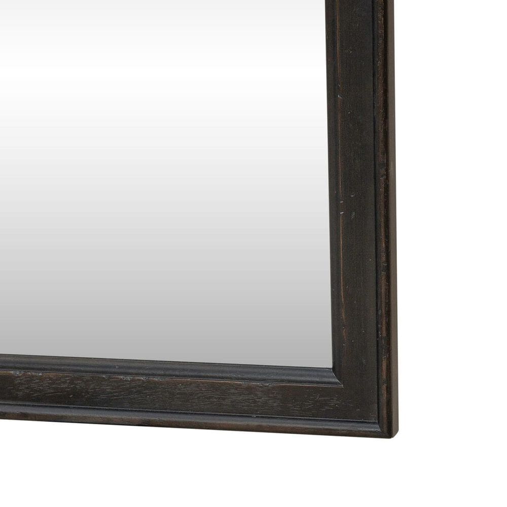 Belle Furnishings Americana Farmhouse Landscape Mirror in Dusty Black, , large