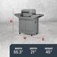 Tytus Emberwood Grill and Prep Cart with Tabletop Pellet Grill in Gunmetal Gray, , large