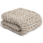 Demdaco Chunky Knit 65" x 70" Throw Blanket in Taupe, , large