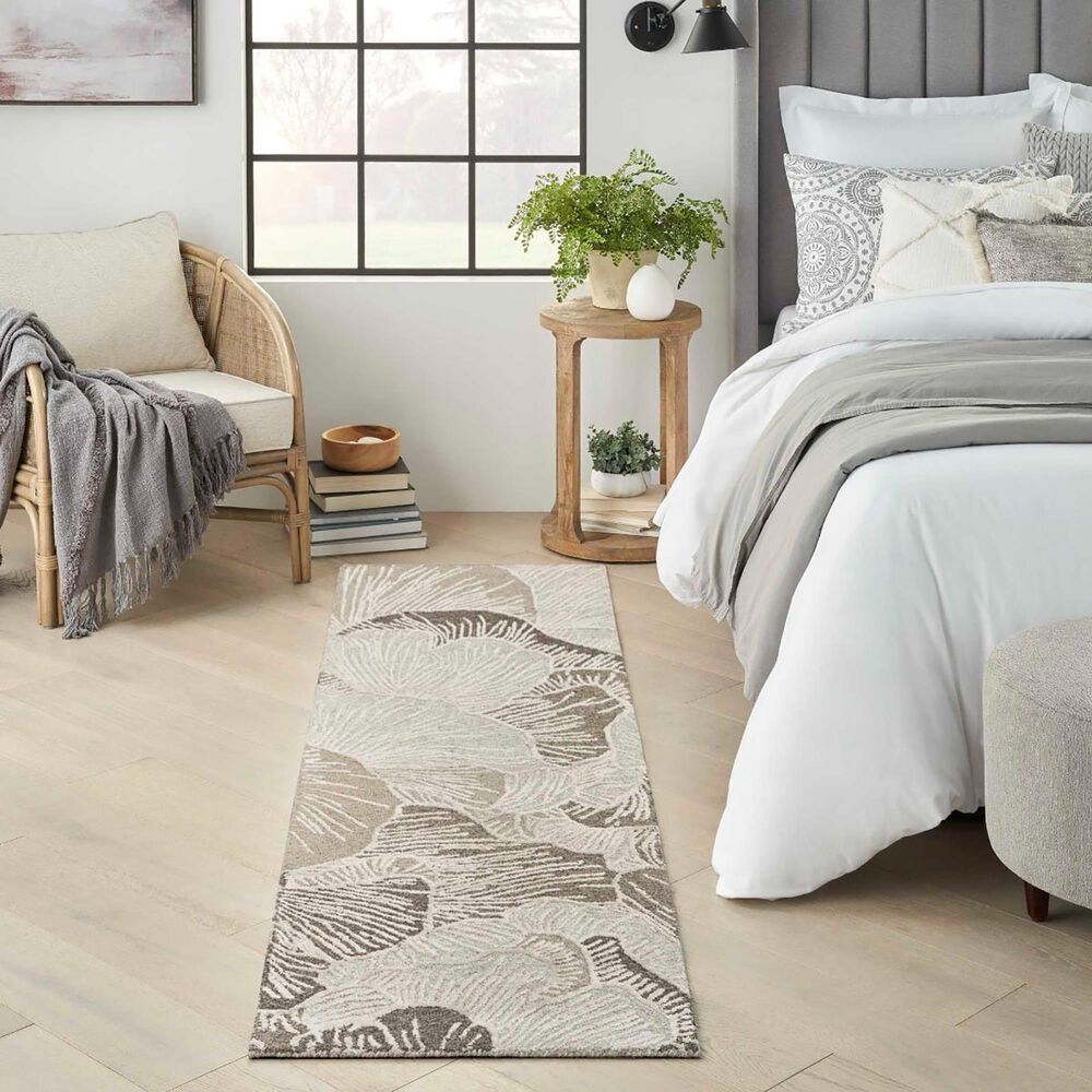 Nourison Avra 2&#39;3&quot; x 7&#39;6&quot; Grey Runner, , large