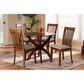 Baxton Studio Bailey 5-Piece Dining Set in Grey/Walnut Brown, , large