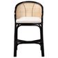 Baxton Studio Miranda Counter Stool in Black and Natural Brown, , large