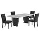 Modern Market 5-Piece Rectangular Dining Set in Black and Grey, , large