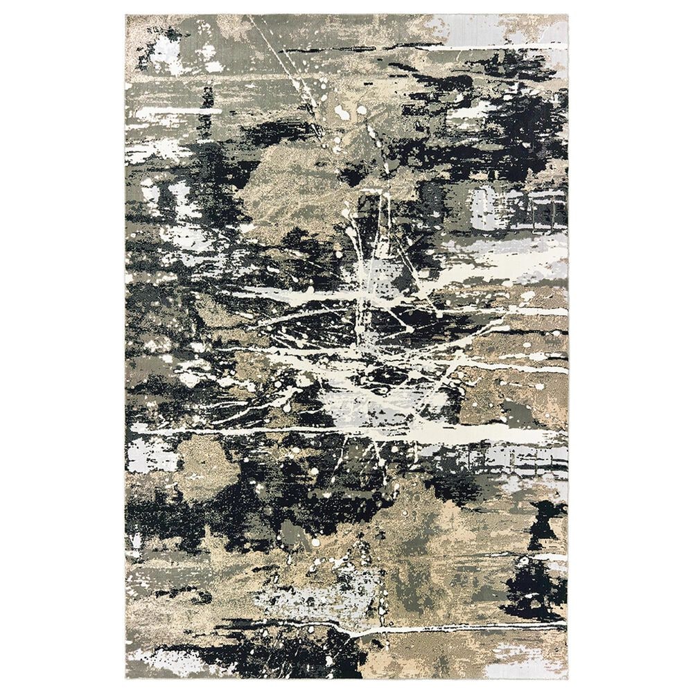 Oriental Weavers Bowen 109E 9"10" x 12"10" Black Area Rug, , large