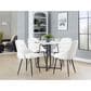 Lumisource York Side Chair with White Upholstered in Black (Set of 2), , large