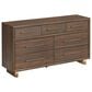 Mayberry Hill Brisbane 7-Drawer Dresser and Mirror in Brown, , large