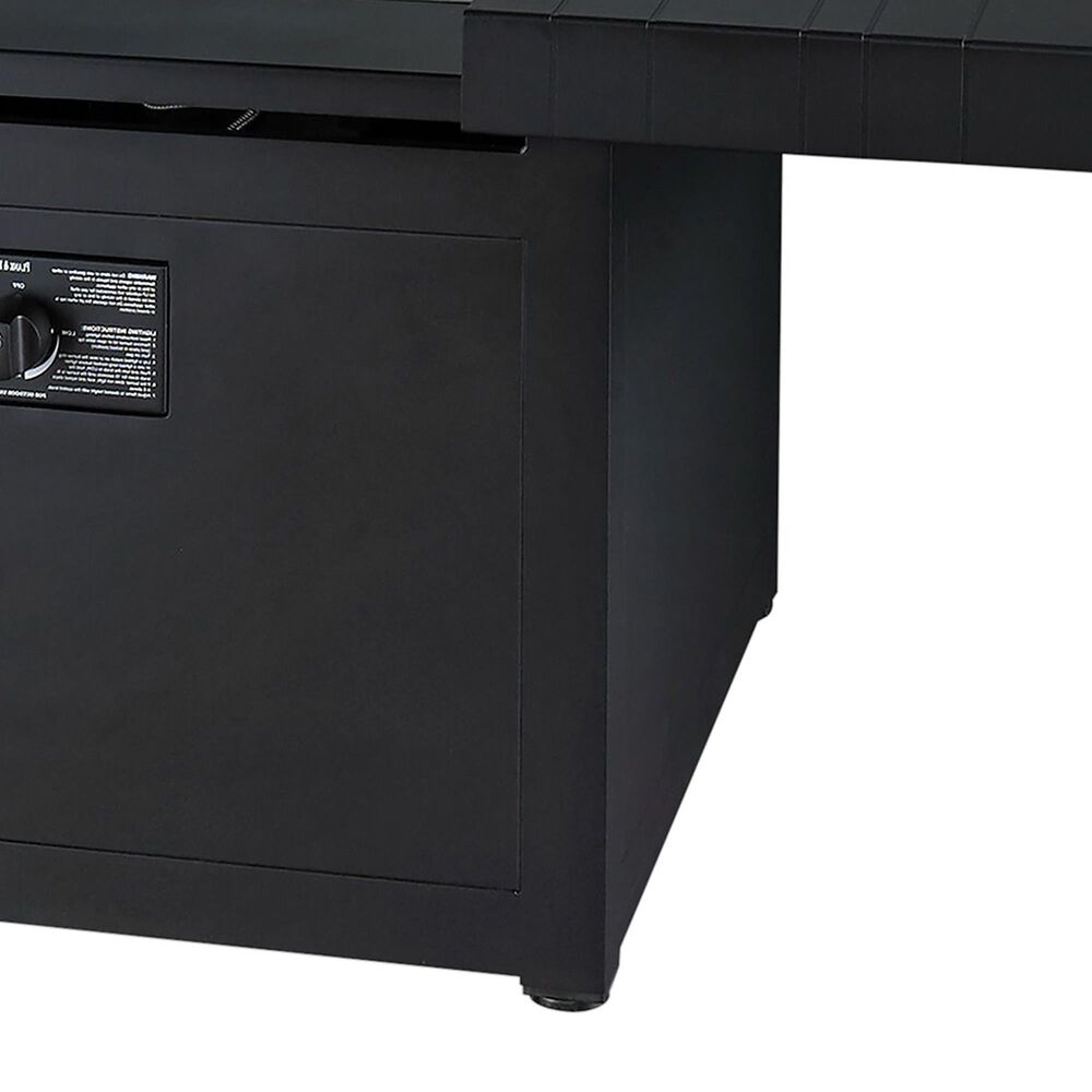 Plank And Hide Co 34&quot; Square Firepit Top &amp; Base in Black, , large