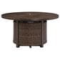 Ashley Paradise Trail Round Fire Pit Table in Medium Brown, , large