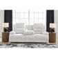 Ashley Rhines Falls Power Reclining Sofa in Alloy, , large