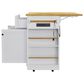 HOMLUX 3-Piece 48" Kitchen Island Set in White, , large