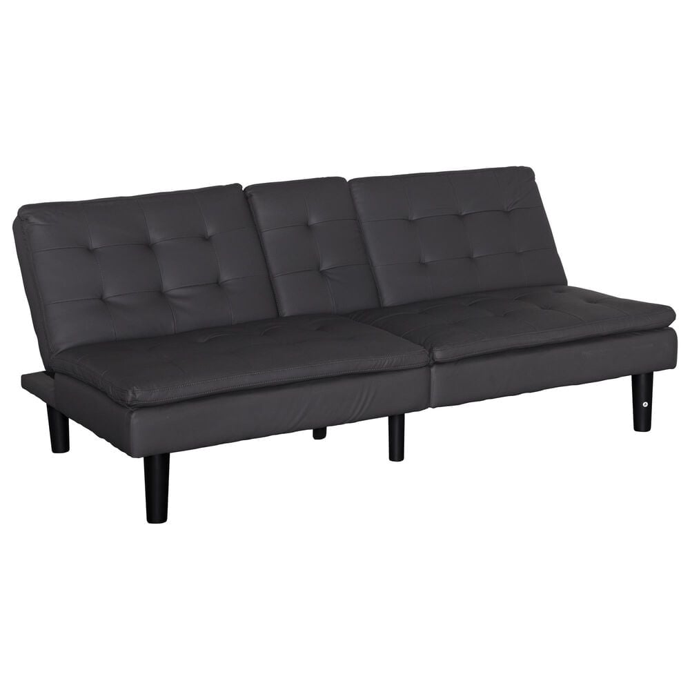 Furniture of America Futon with Dropdown in Gray, , large