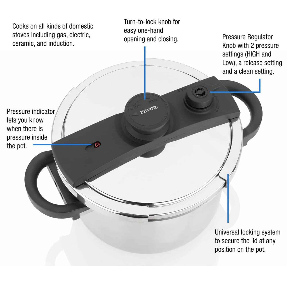 EZLock 10 Qt. Stainless Steel Stovetop Pressure Cooker EZLock 10 Qt. Stainless Steel Stovetop Pressure Cooker