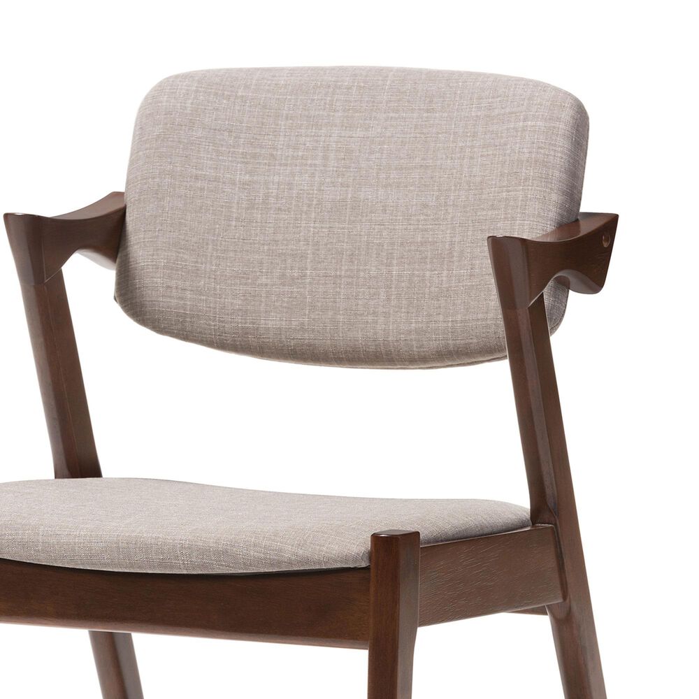 Baxton Studio Elegant Arm Chair in Dark Walnut (Set of 2), , large