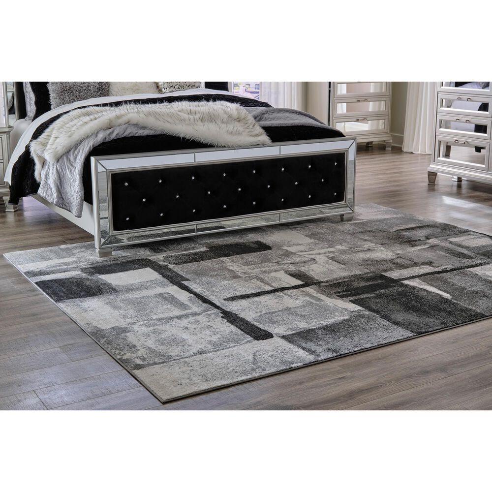 Ashley Brycebourne 5&#39;3&quot; x 7&#39;7&quot; Black, Cream and Gray Area Rug, , large