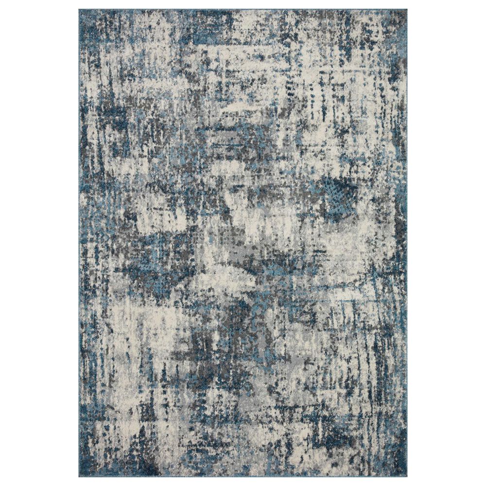 Loloi II Austen 2" x 3" Natural and Ocean Area Rug, , large