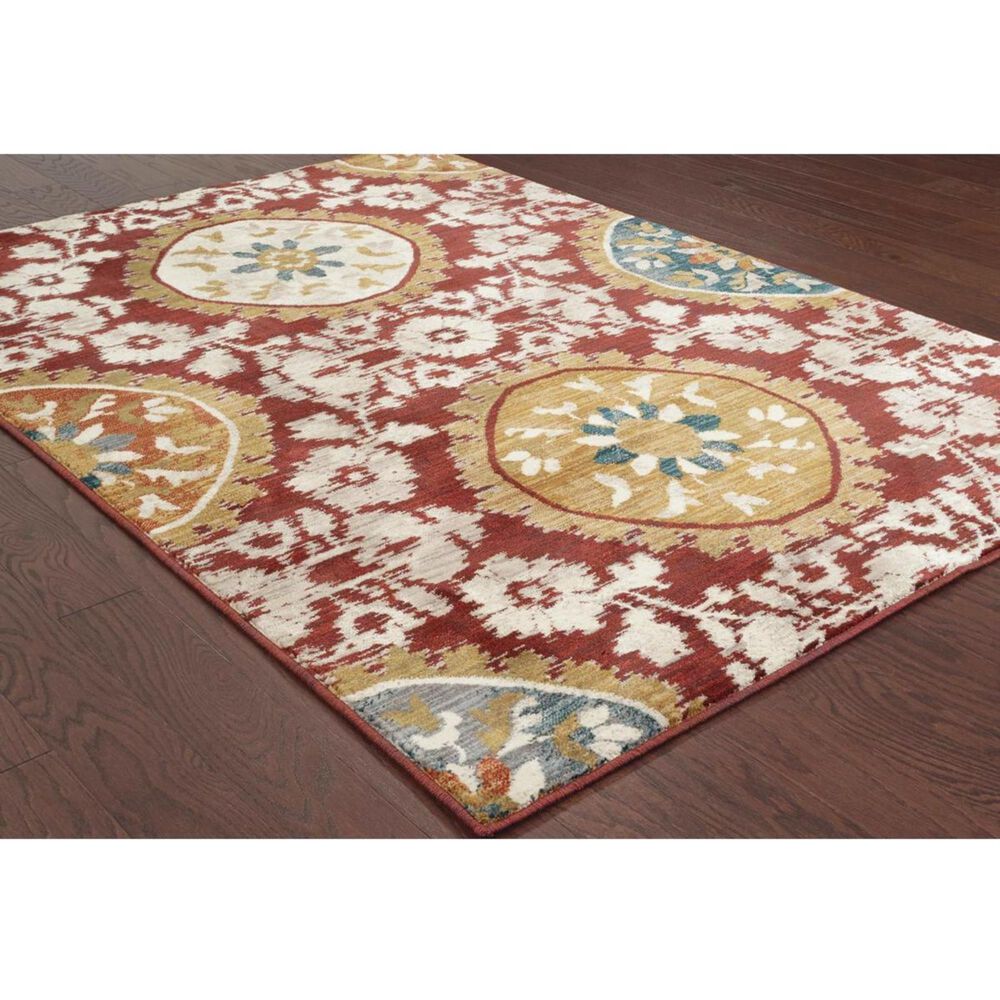 Oriental Weavers Sedona 6366A 9&#39;10&quot; x 12&#39;10&quot; Red Area Rug, , large