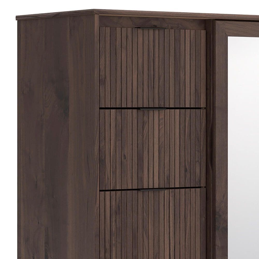 Ashley Pamytta 5-Drawer Dressing Chest in Rich Brown, , large
