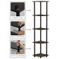 HOMLUX 5-Tier Multi-Purpose Corner Open Bookshelf in Columbia Walnut and Black (Set of 2), , large