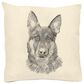 Eric & Christopher Dogs German Shepherd 20" x 20" Throw Pillow in Natural, , large