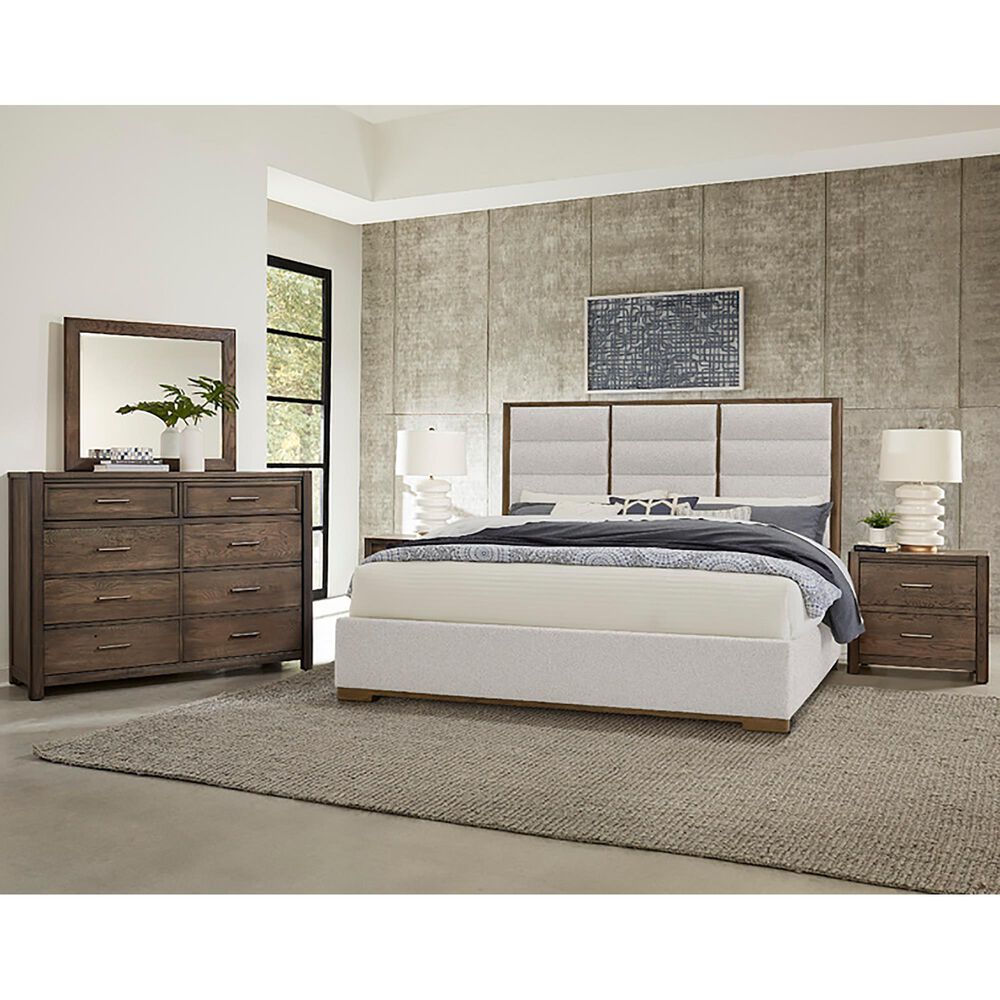 Viceray Collections King Upholstered Bed in Aged Grey, , large