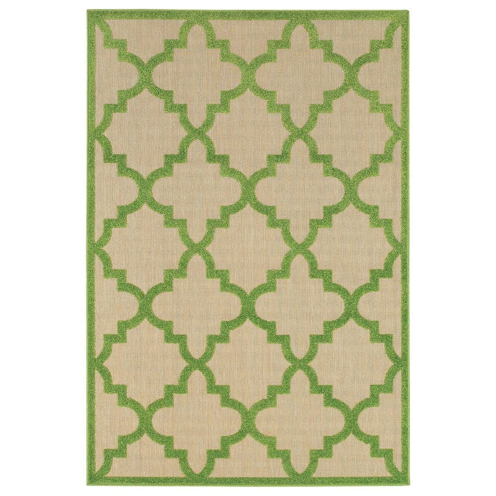 Cayman 660F 9"10" x 12"10" Sand and Green Area Rug, , large