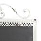 Maple and Jade 19" x 22" Farmhouse Abstract Wall Decor in Distressed White and Black, , large