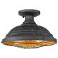 Golden Lighting Bartlett Semi-Flush in Black Patina, , large