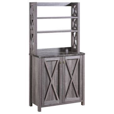Furniture of America Minor Bakers Rack in Dark Gray, , large