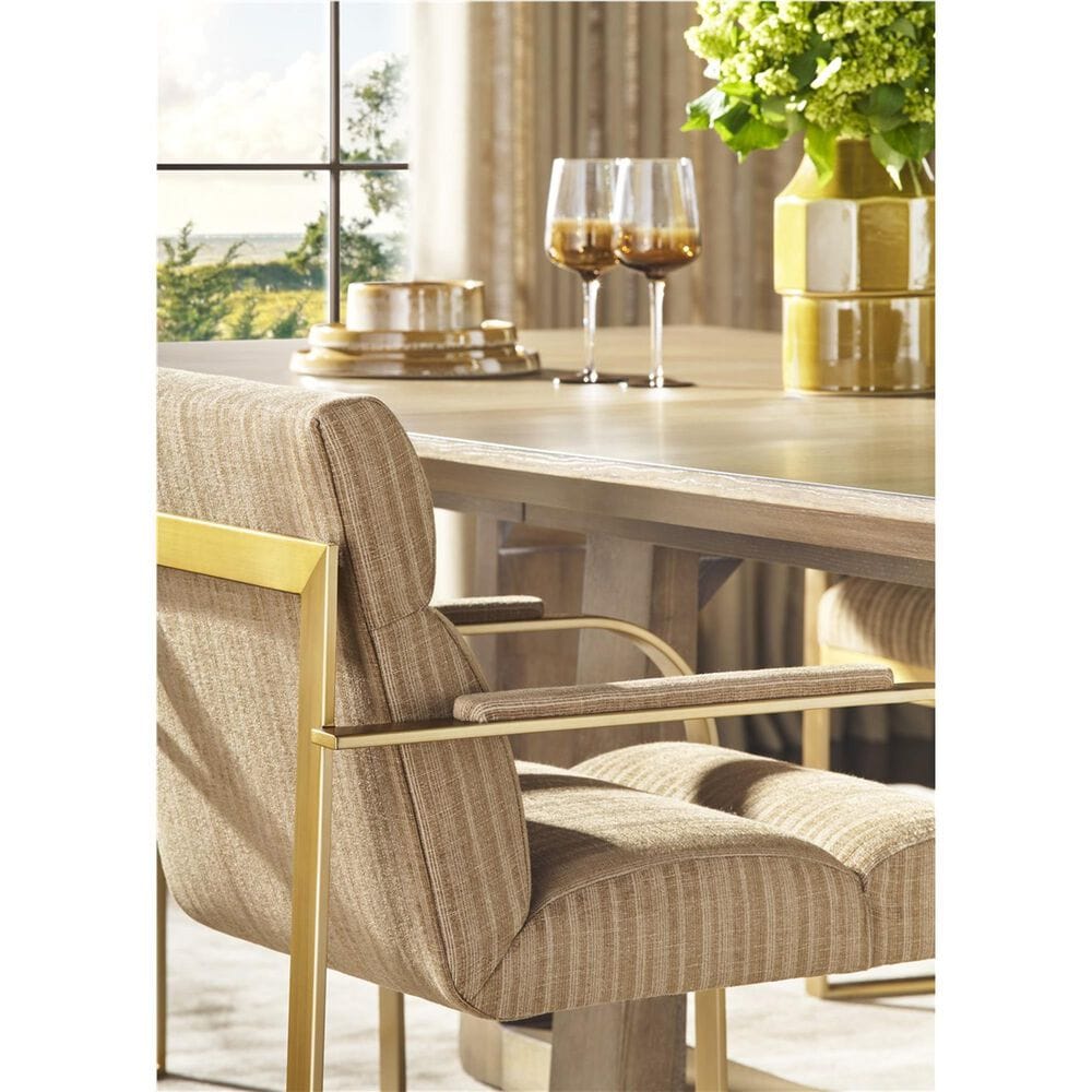 Vanguard Furniture Jett Arm Chair in Brushed Brass, , large