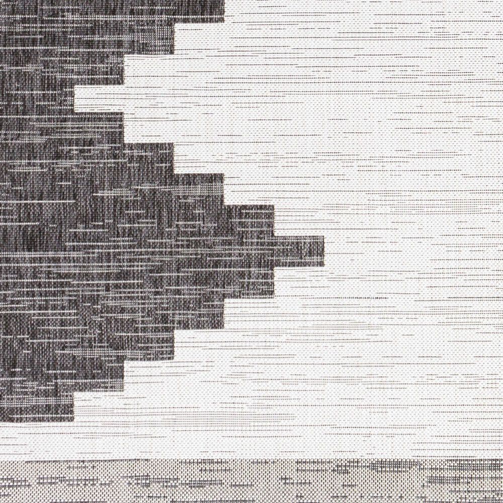 Surya Eagean EAG-2356 Black, Off-White and Charcoal 7&#39;10&quot; Round Indoor/Outdoor Area Rug, , large