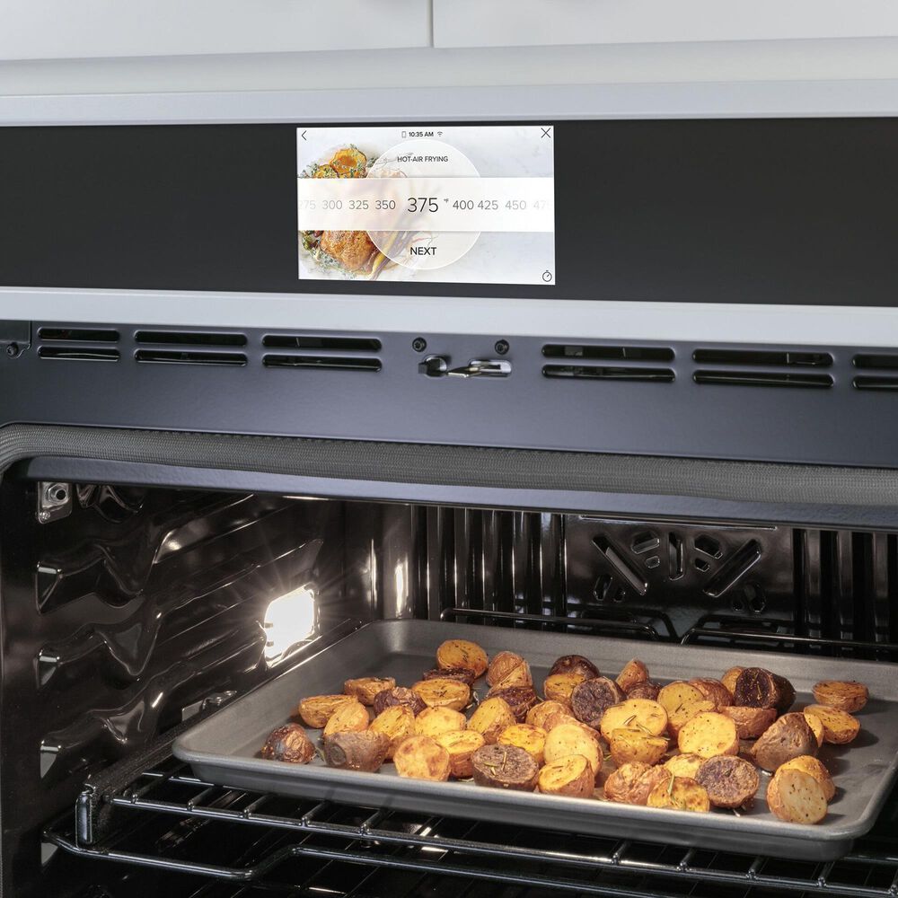 Cafe 30&quot; Smart Double Electric Wall Oven with Convection in Matte White and Brushed Black, , large