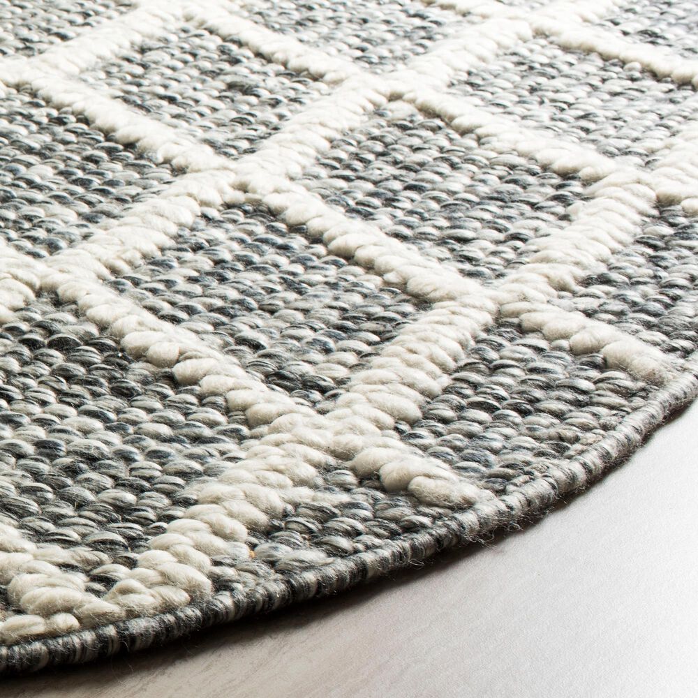 Safavieh Natura NAT711C 6&#39; Round Ivory and Black Area Rug, , large