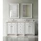 James Martin Vanities Bristol 72" Double Bathroom Vanity in Bright White with 3 cm Eternal Marfil Quartz Top and Rectangular Sinks, , large