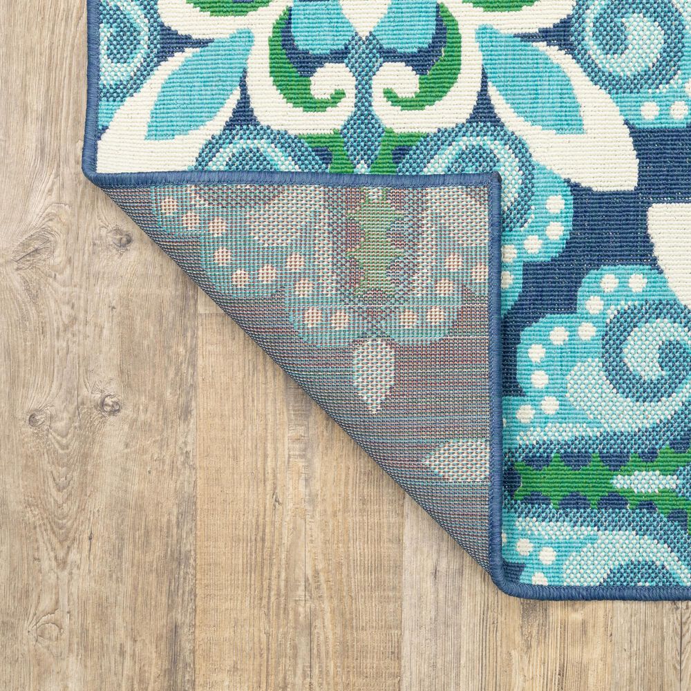Oriental Weavers Meridian 2206B 2&#39;3&quot; x 7&#39;6&quot; Blue Runner, , large