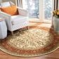 Safavieh Lyndhurst LNH214R 10" Round Ivory and Rust Area Rug, , large