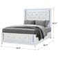 Modern Market Alina Full Panel Bed with LED in White, , large