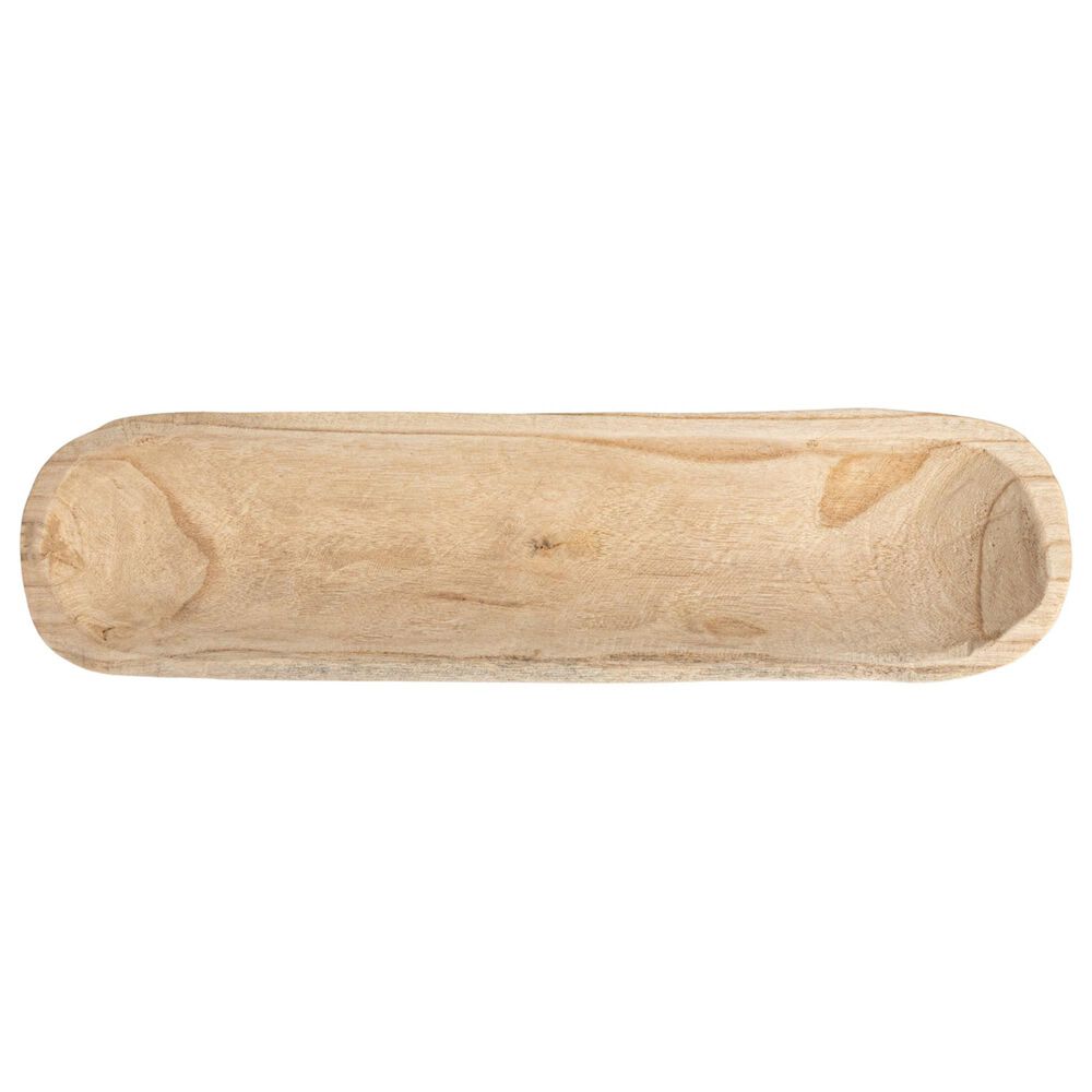 Creative Coop Decorative Wood Oval Bowl in Natural, , large