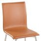 Lumisource Mason Swivel Side Chair with Camel Upholstered in Brushed Stainless Steel (Set of 2), , large