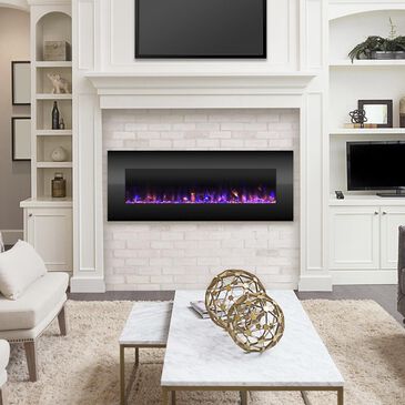 Timberlake Northwest 54" NO HEAT Wall Mount Electric Fireplace in Black, , large