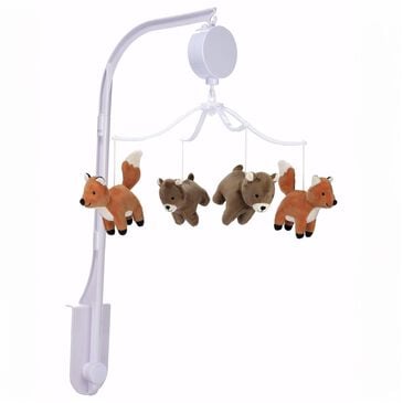 Lambs & Ivy Sleepytime Bear Musical Baby Crib Mobile Soother Toy in Rust and Brown, , large