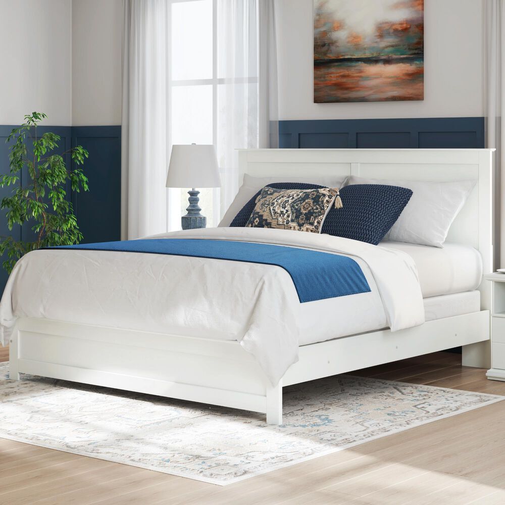 Ashley Bostwick Shoals King Panel Bed in White, , large