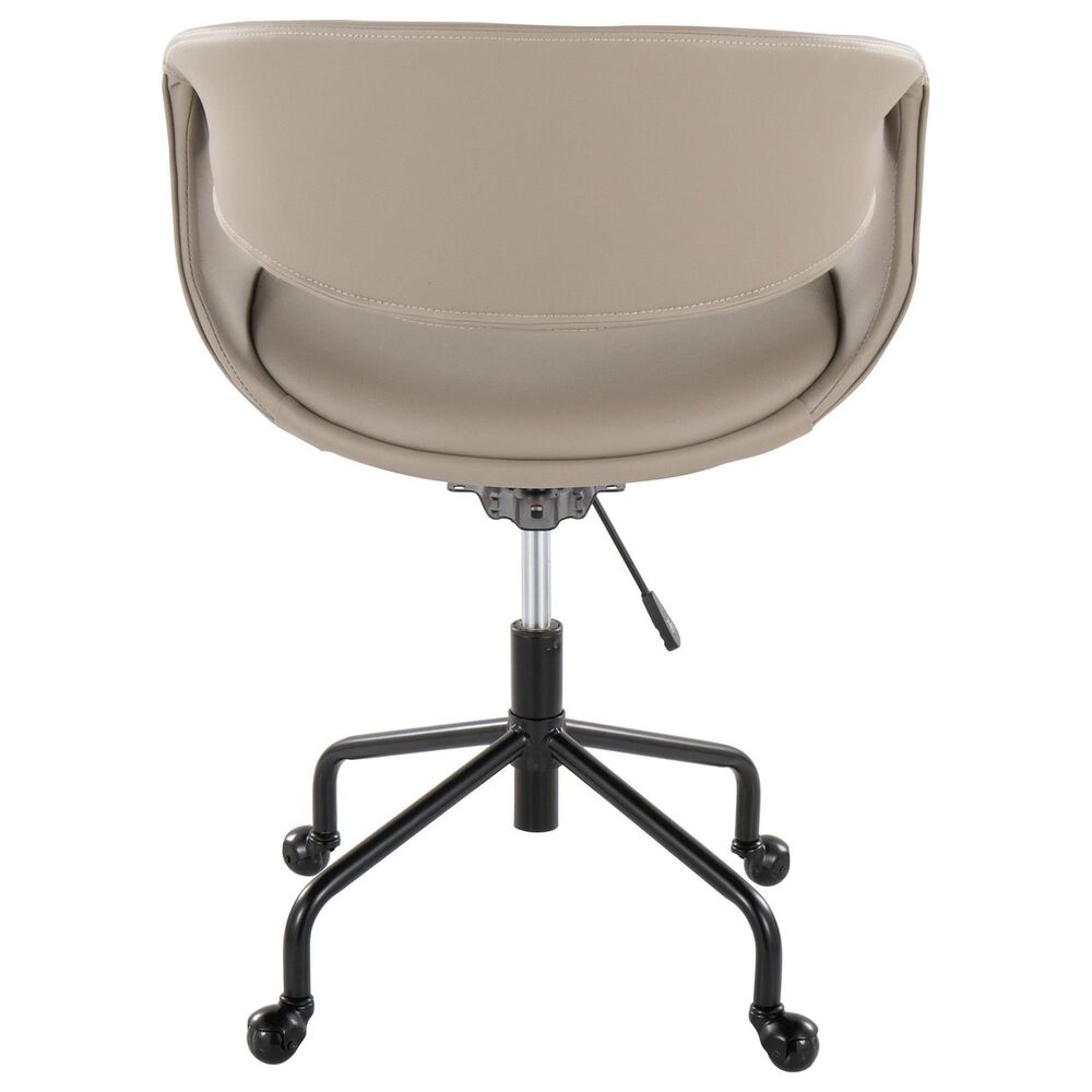 Lumisource Curvo Task Chair with Light Grey Cushion in Black, , large