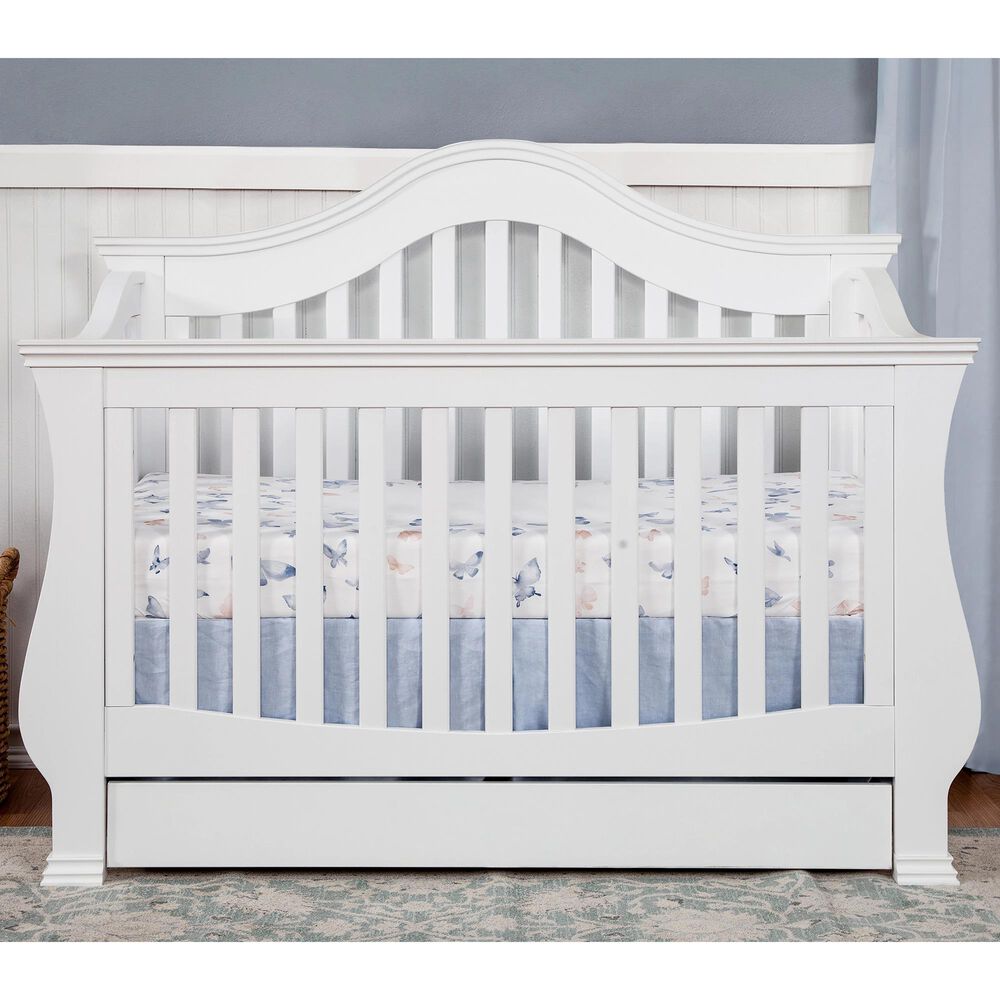 Million Dollar Baby Classic Ashbury 4-In-1 Convertible Crib in White, , large
